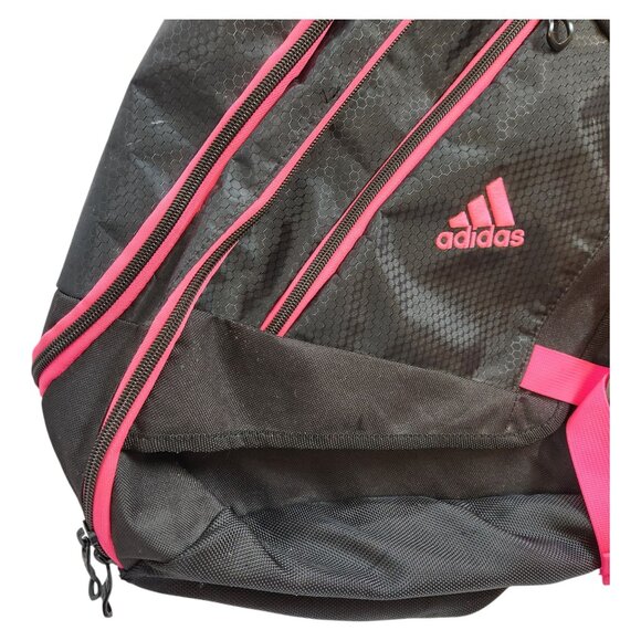 Adidas Loadspring Sling Backpack Black & Pink Multiple Pockets Adjustable Strap - Picture 6 of 9